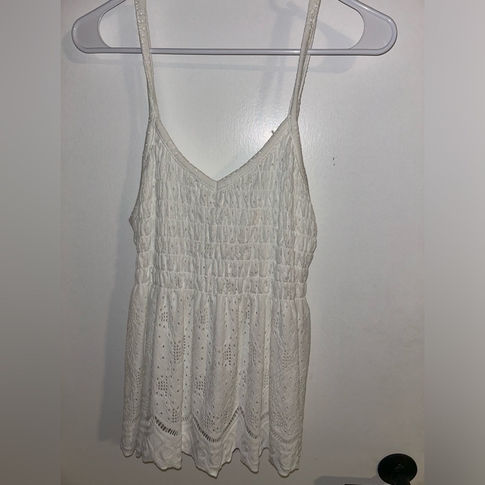 White Lacey Top